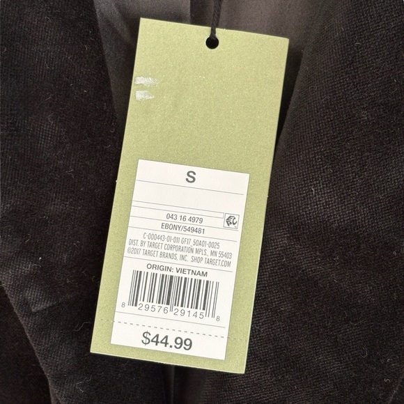 Goodfellow NWT Black Mens Size Small Velvet Soft Kenwood Blazer - Picture 4 of 7